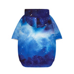Dark Blue Galaxy Space Print Dog Zip Up Hoodie