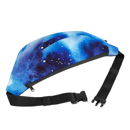 Dark Blue Galaxy Space Print Fanny Pack