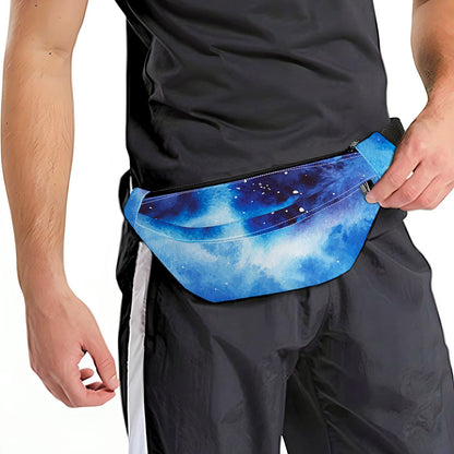 Dark Blue Galaxy Space Print Fanny Pack