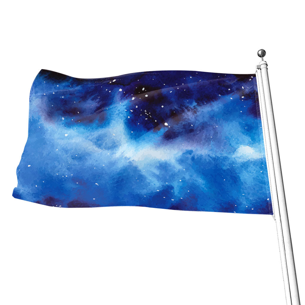 Dark Blue Galaxy Space Print Flag
