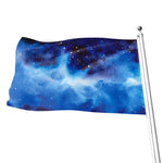Dark Blue Galaxy Space Print Flag