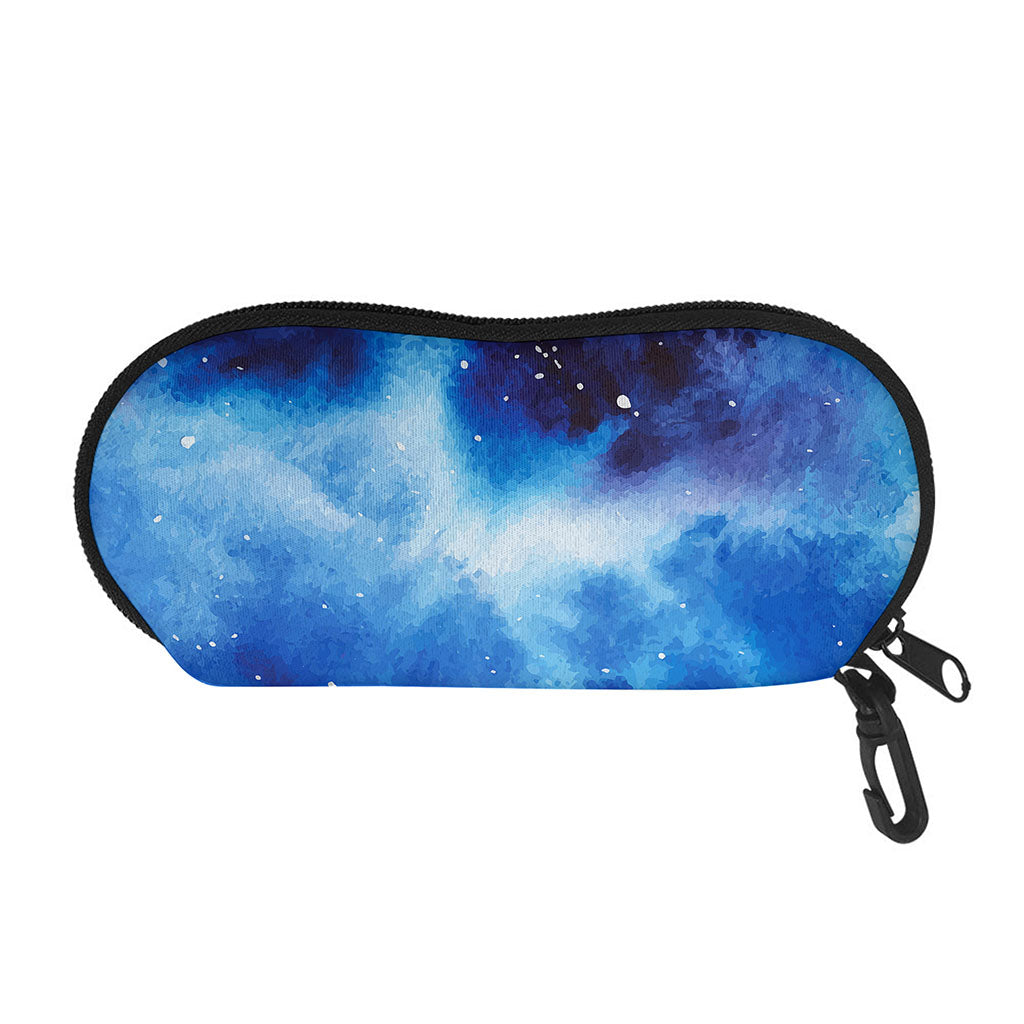 Dark Blue Galaxy Space Print Glasses Case