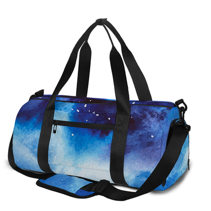 Dark Blue Galaxy Space Print Gym Bag