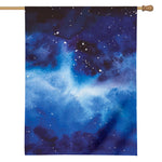 Dark Blue Galaxy Space Print House Flag