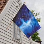 Dark Blue Galaxy Space Print House Flag