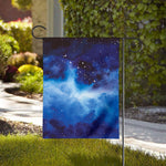 Dark Blue Galaxy Space Print House Flag