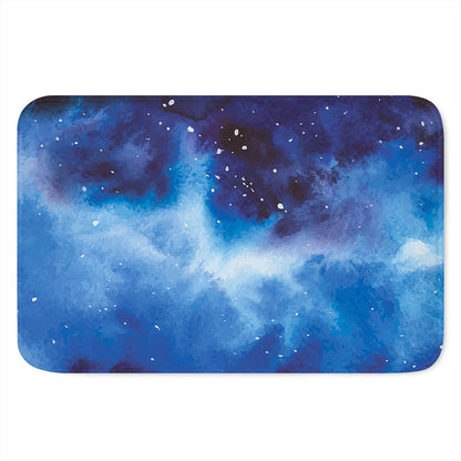 Dark Blue Galaxy Space Print Indoor Door Mat