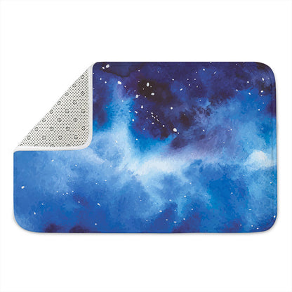 Dark Blue Galaxy Space Print Indoor Door Mat