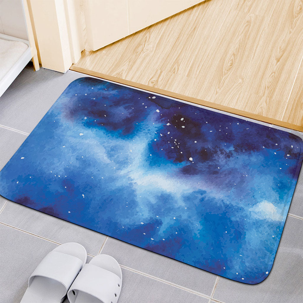 Dark Blue Galaxy Space Print Indoor Door Mat