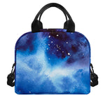 Dark Blue Galaxy Space Print Insulated Lunch Bag