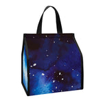 Dark Blue Galaxy Space Print Insulated Lunch Tote