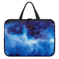Dark Blue Galaxy Space Print Laptop Sleeve With Handle