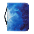 Dark Blue Galaxy Space Print Leather Bible Cover
