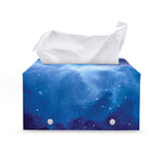 Dark Blue Galaxy Space Print Leather Tissue Box Cover