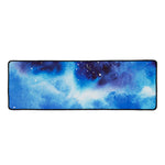 Dark Blue Galaxy Space Print Long Kitchen Mat