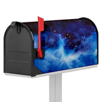 Dark Blue Galaxy Space Print Mailbox Cover