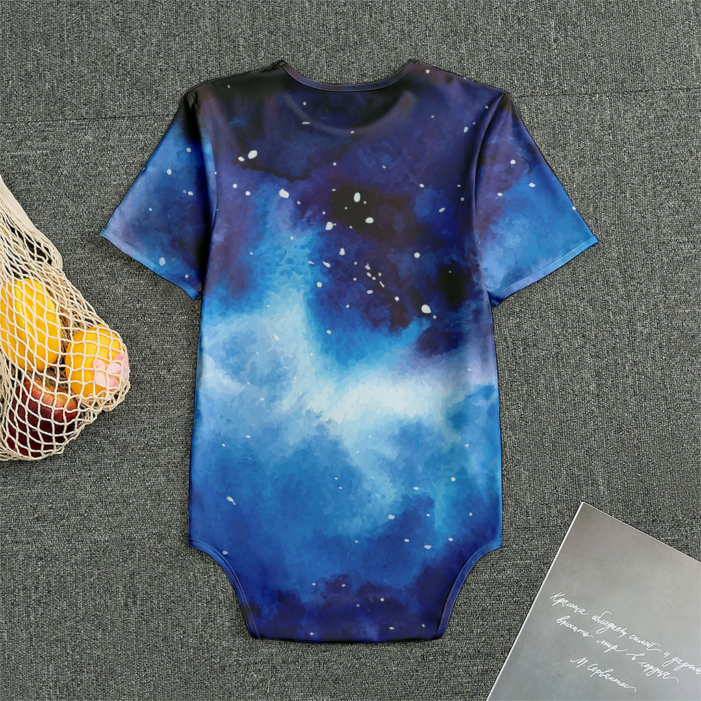 Dark Blue Galaxy Space Print Men's Bodysuit