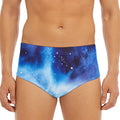 Dark Blue Galaxy Space Print Men's Triangle Swim Briefs
