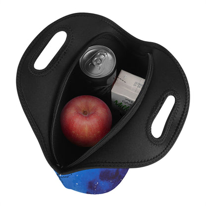 Dark Blue Galaxy Space Print Neoprene Lunch Bag