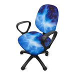 Dark Blue Galaxy Space Print Office Chair Cover