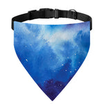 Dark Blue Galaxy Space Print Over The Collar Dog Bandana
