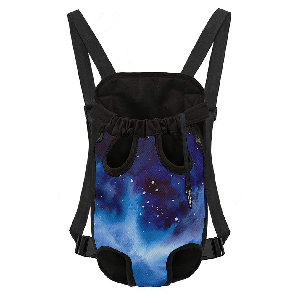 Dark Blue Galaxy Space Print Pet Carrier Backpack