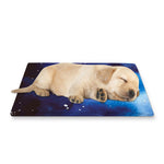 Dark Blue Galaxy Space Print Pet Cooling Mat Cover