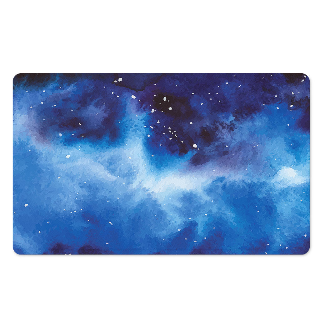 Dark Blue Galaxy Space Print Polyester Doormat