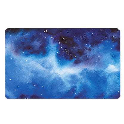 Dark Blue Galaxy Space Print Polyester Doormat