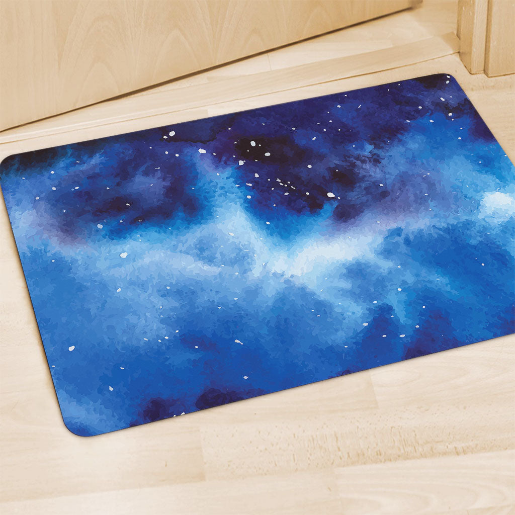 Dark Blue Galaxy Space Print Polyester Doormat