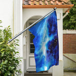 Dark Blue Galaxy Space Print Polyester Flag