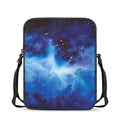 Dark Blue Galaxy Space Print Rectangular Crossbody Bag