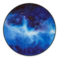Dark Blue Galaxy Space Print Round Floor Mat