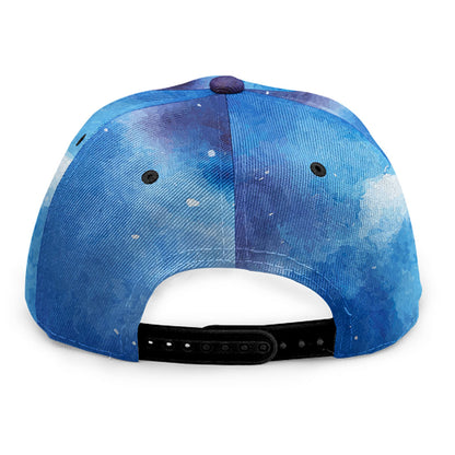 Dark Blue Galaxy Space Print Snapback Cap