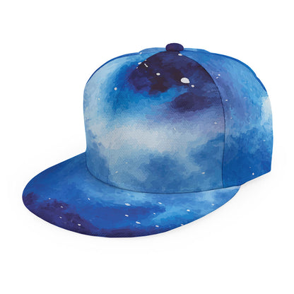 Dark Blue Galaxy Space Print Snapback Cap