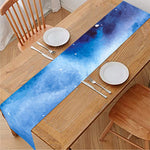 Dark Blue Galaxy Space Print Table Runner
