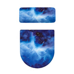 Dark Blue Galaxy Space Print Toilet Lid And Tank Cover Set