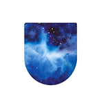 Dark Blue Galaxy Space Print Toilet Lid Cover