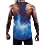Dark Blue Galaxy Space Print Training Tank Top