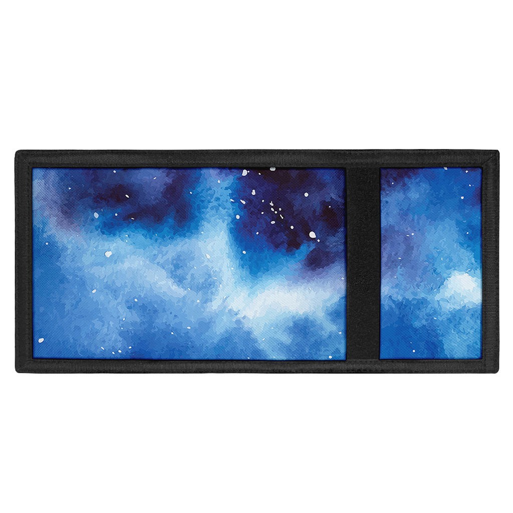 Dark Blue Galaxy Space Print Trifold Wallet
