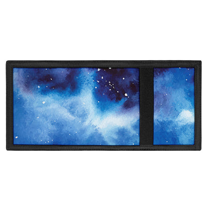 Dark Blue Galaxy Space Print Trifold Wallet