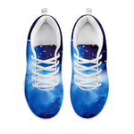 Dark Blue Galaxy Space Print White Running Shoes