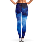 Dark Blue Galaxy Space Print Women's Leggings