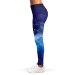 Dark Blue Galaxy Space Print Women's Leggings