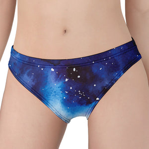 Dark Blue Galaxy Space Print Women's Panties