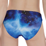 Dark Blue Galaxy Space Print Women's Panties