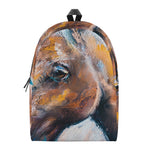 Dark Blue Horse Painting Print Backpack