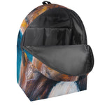 Dark Blue Horse Painting Print Backpack