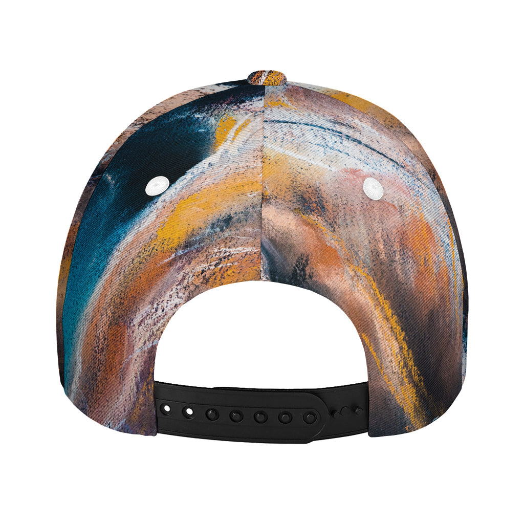 Dark Blue Horse Painting Print Baseball Cap