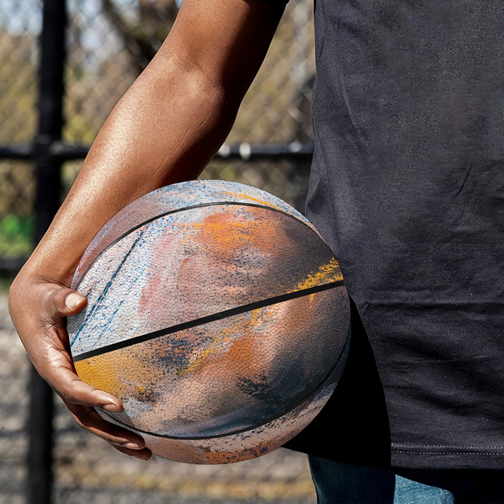 Dark Blue Horse Painting Print Basketball